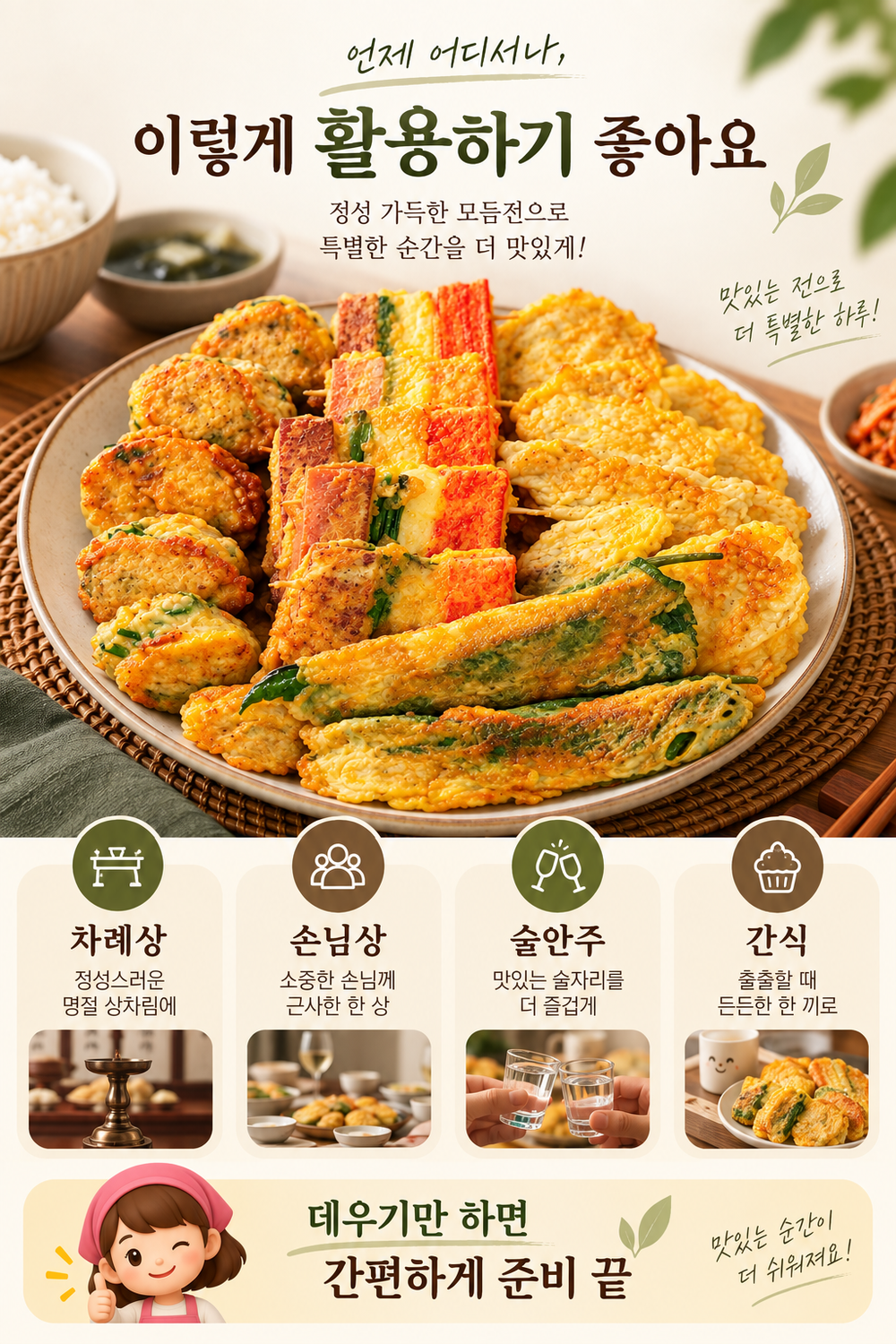 순수한반찬] 수제 전통 모듬전