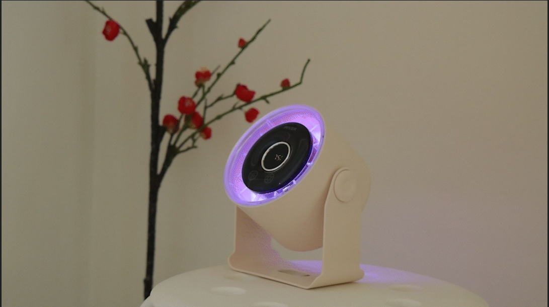 [아이리버 정품] 스톰 저소음 터보 LED 무드등 미니 책상 캠핑 사무실 탁상용 감성 선풍기