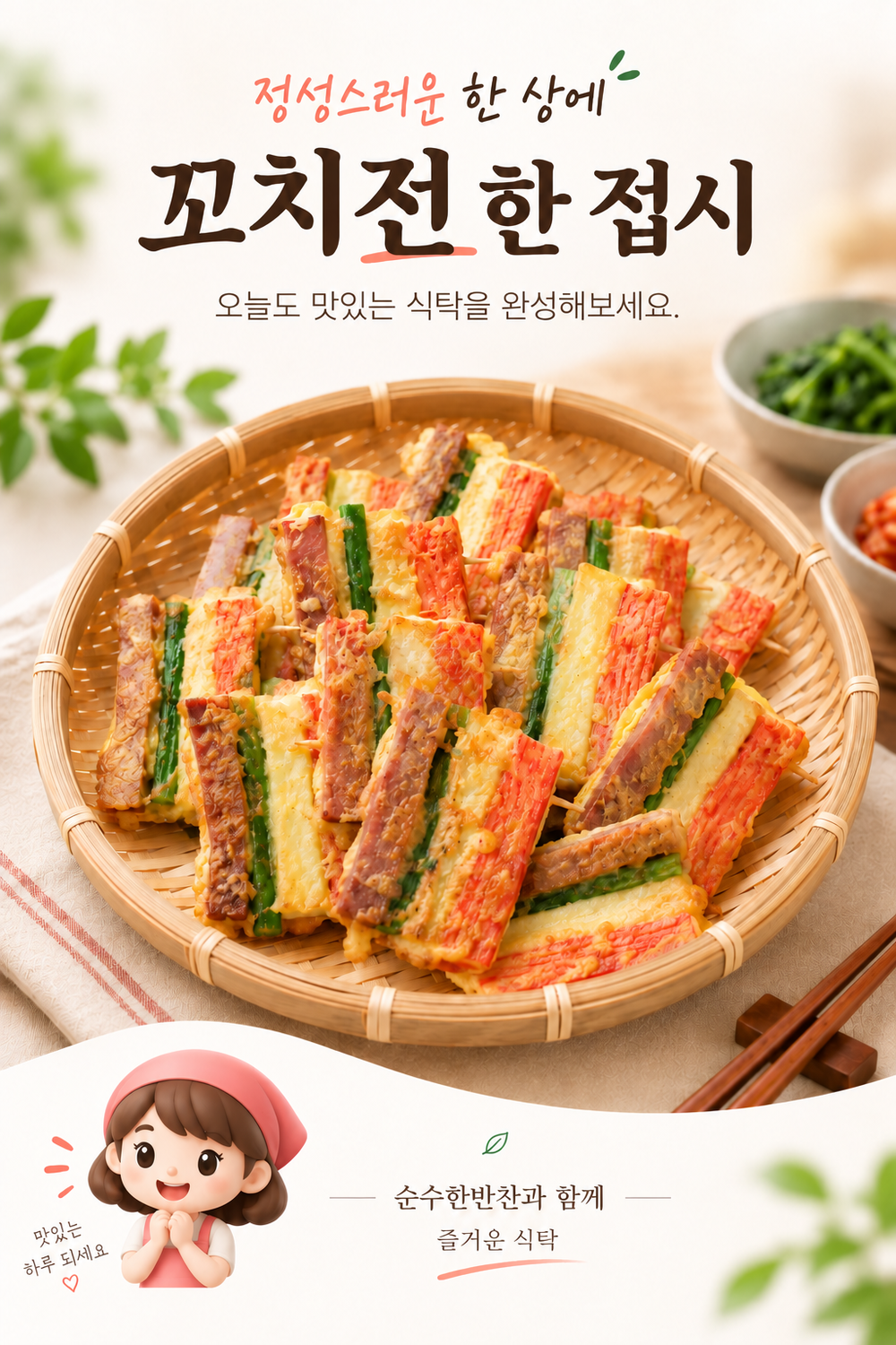 순수한반찬]  알록 달록 오색 꼬치전