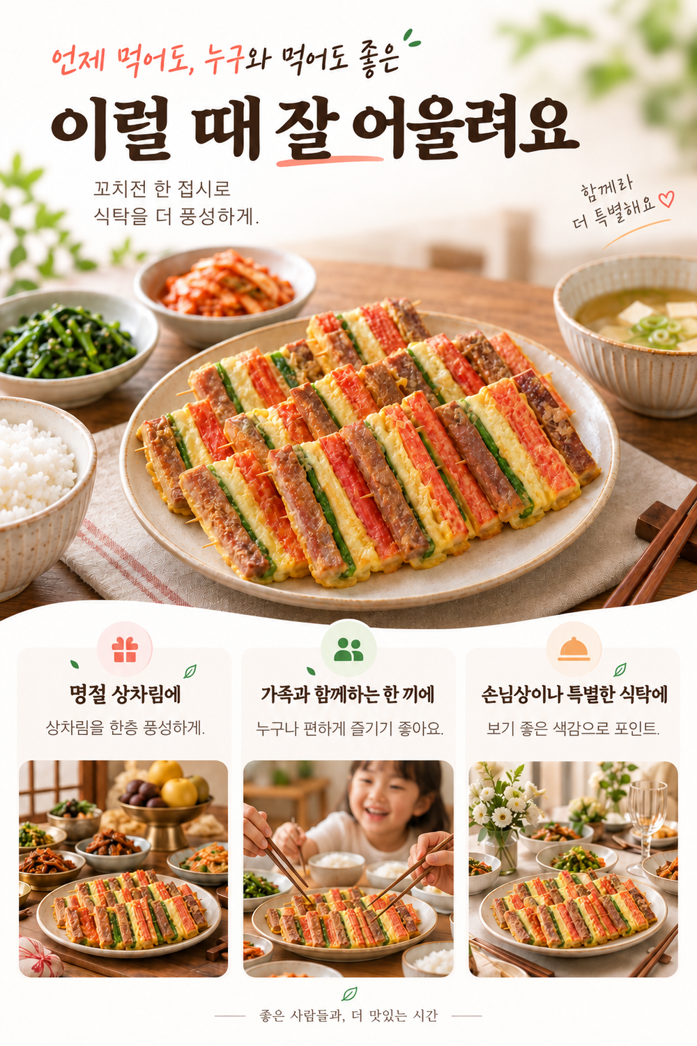 순수한반찬]  알록 달록 오색 꼬치전
