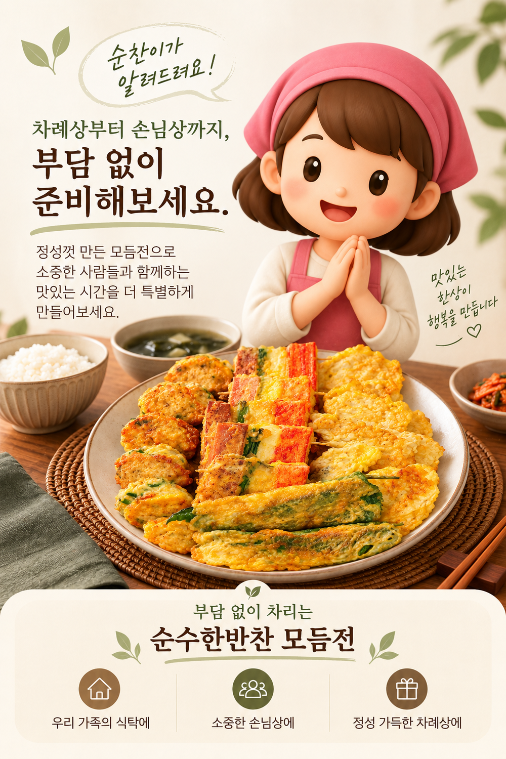 순수한반찬] 수제 전통 모듬전