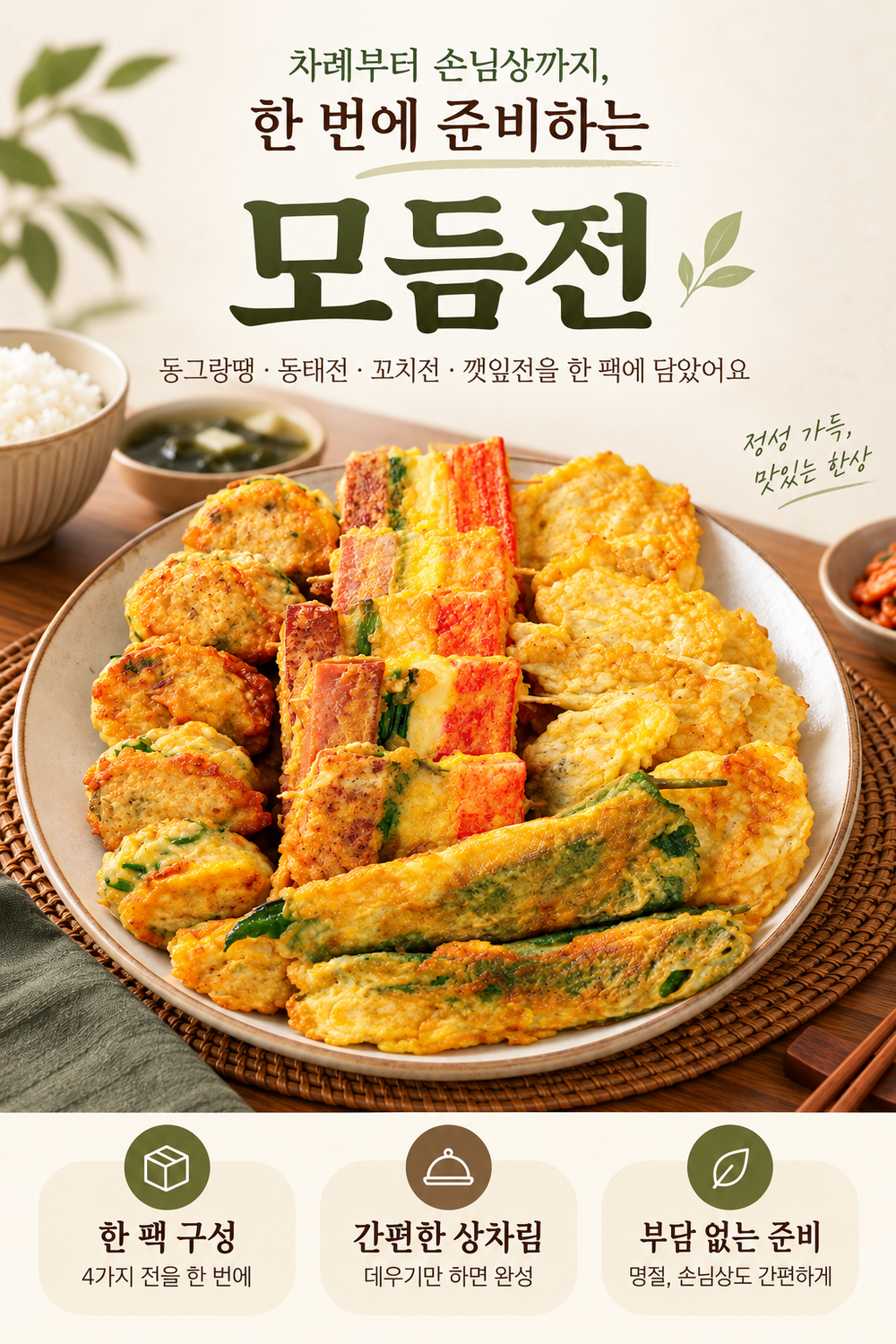 순수한반찬] 수제 전통 모듬전