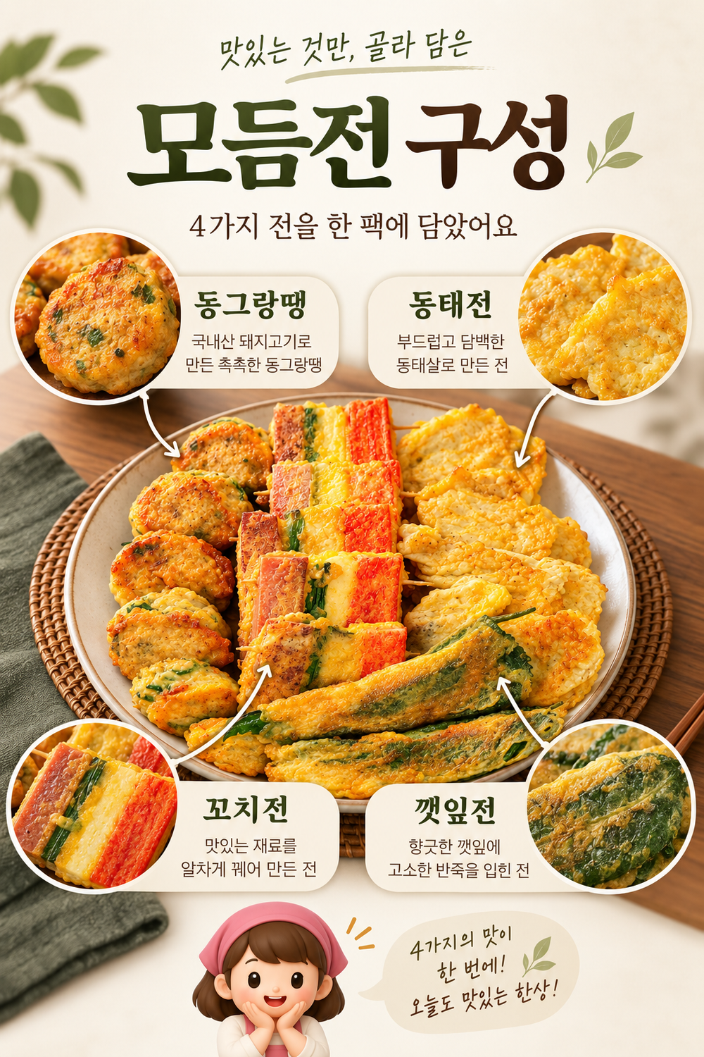 순수한반찬] 수제 전통 모듬전